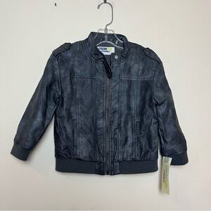 Genuine Kids from OshKosh Toddler Moto Jacket Zip – Distressed Gray 3T